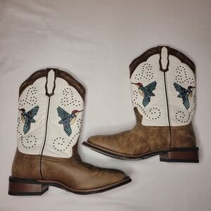 Laredo Brown Leather Cowboy Boots